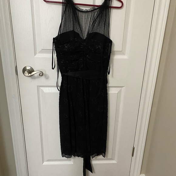 Black lace overlay mesh top BCBG dress - Picture 3 of 3